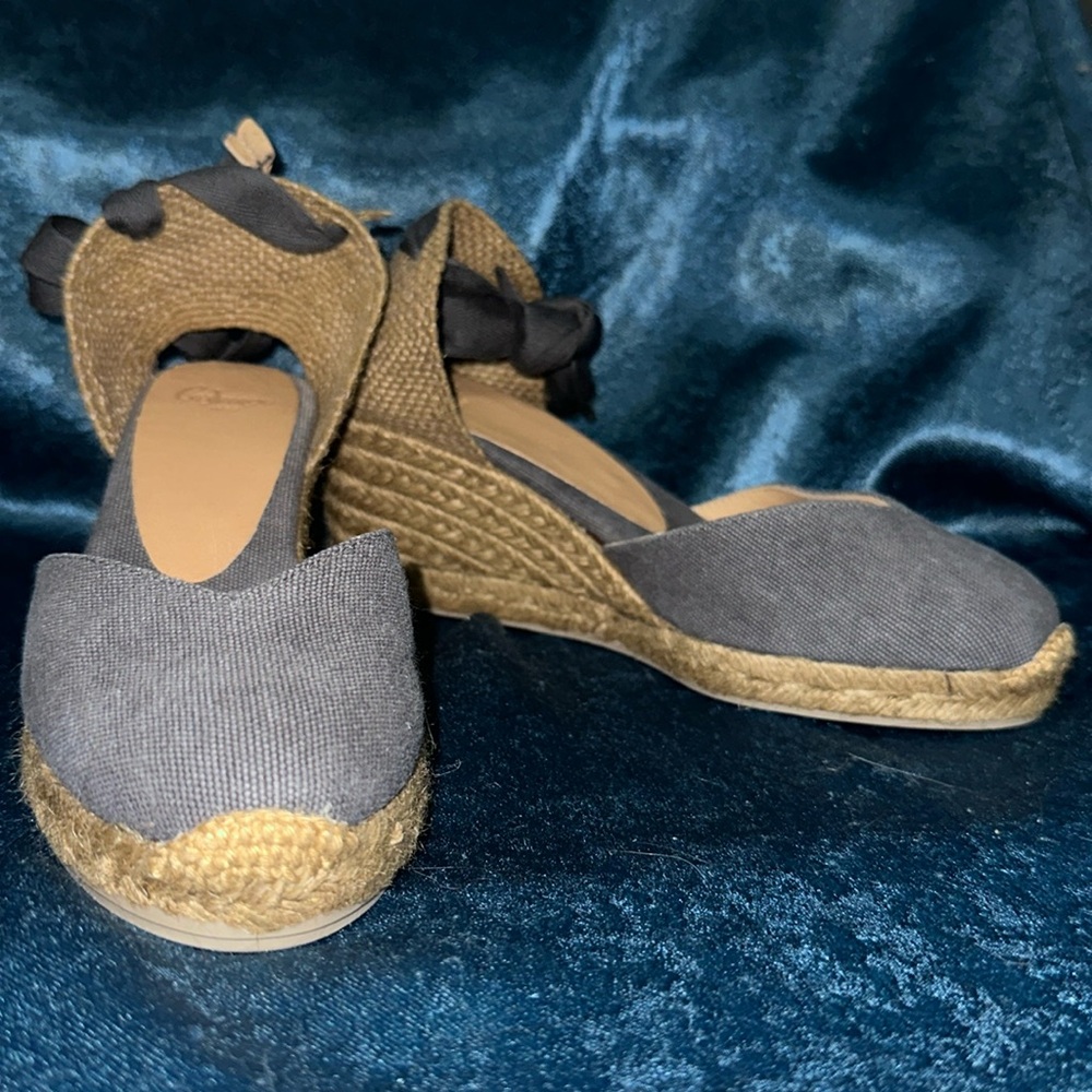 Castañer Chiara Gray / charcoal Wedge Espadrilles